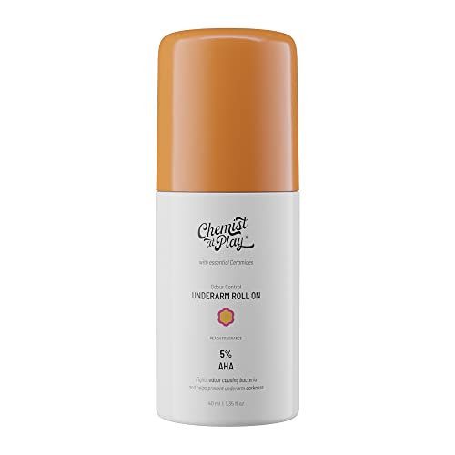 Chemist at Play Underarm Peach Roll-On With 5% AHA, Lactic Acid & 1% Mandelic Acid 40Ml And at Play Underarm Roll-On With 5% AHA, Lactic Acid & 1% Mandelic Acid - 40Ml, Unisex