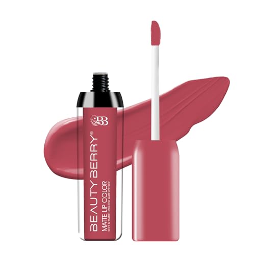 Beauty Berry Soft & Matte Waterproof Lip Color Liquid Lipstick - Rich Pigment, Long Lasting, Non-Transfer With Vitamin E (Fuzzy Wuzzy Brown-16, 1)