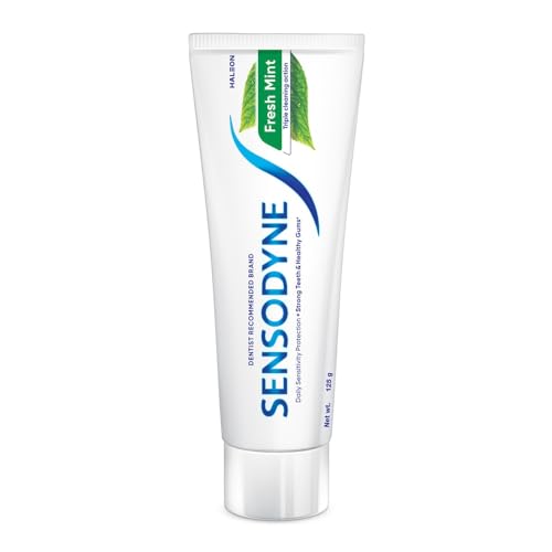 Sensodyne Toothpaste Fresh Mint, Sensitive tooth paste for daily sensitivity protection, 2 x 125gm Duo Pack