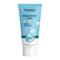 Twasa Hyaluronic Acid Serum Face Wash For Hydrating, Gentle Cleanses & Non-Drying Formula for Glowing Skin, Daily Face Wash For Dry Skin, Normal Skin & Sensitive Skin,100 ml