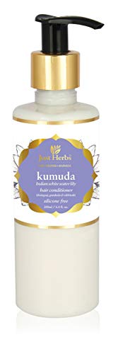 Just Herbs Kumuda Indian White Water Lily Conditioner For All Type Of Hair, 200 Ml (Parabens And Sls Free), 1 Count (Pack of 2)