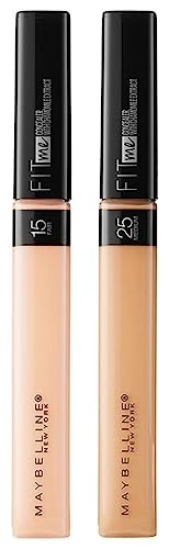 Maybelline New York Fit Me Concealer,15 Fair, 6.8ml and Maybelline New York Fit Me Concealer,25 Medium, 6.8ml