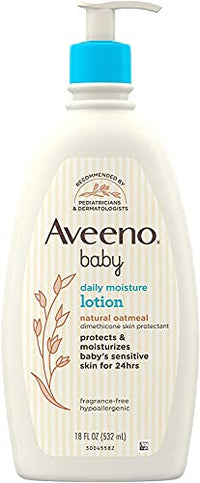 Aveeno Baby Daily Moisture Lotion For Delicate Skin Fragrance Free, 18 Oz