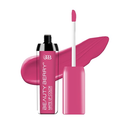Beauty Berry Soft & Matte Waterproof Lip Color Liquid Lipstick - Rich Pigment, Long Lasting, Non-Transfer With Vitamin E (Hibiscus-13, 1)