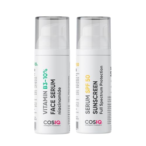 Cos-IQ Oil Control & Anti-Acne 10% Niacinamide Face Serum with Sunscreen Spf 50 | UVA/UVB & Blue Light Protection | Serum Spf 50++++ For All Skin Types | No White Cast | 60ml