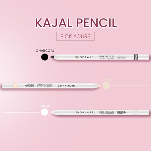 SHOPAAREL BE BOLD Lip & Eye Pencil, 2-in-1 Lip & Eye Liner, Creamy & Blendable, Lip Liner, Built-In Sharpener, Matte Finish, Eye Liner, Intense Pigment, Smudge-Proof, Long Lasting-0.4 Gm, Natural