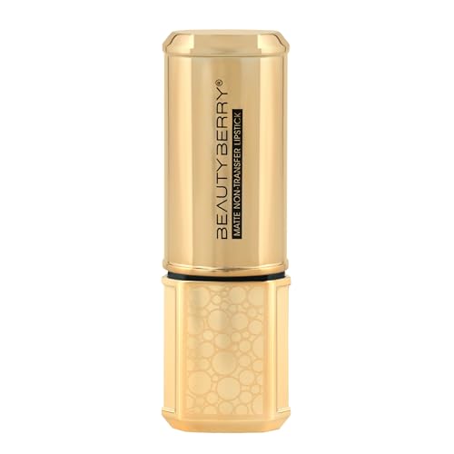 Beauty Berry Bold Babe Non-Transfer Matte Lipstick | Highly Pigmented, Lightweight, Smudge Proof & Waterproof Lipstick | Single Swipe Application, Long Lasting Lipstick for Women (Royal Rust Mehroon)