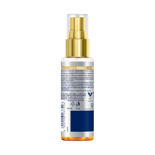 Dove Peptide Bond Strength Bi-Phasic Oil+Serum|12 % PROTEIN PEPTIDE Complex| Extremly lightweight |Reconstructs Broken Bonds to repairs & Rejuvenate hair from within