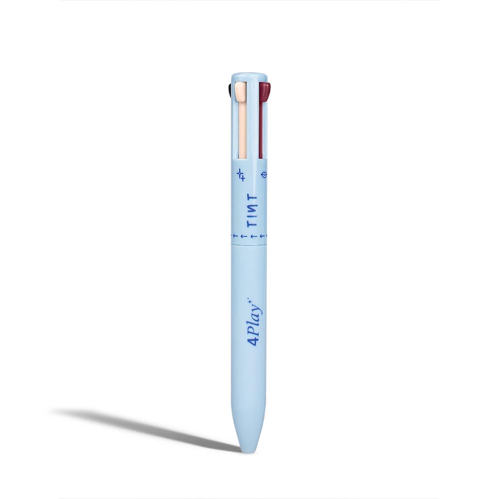 Tint Cosmetics Pronto Pink 4 In 1 Waterproof Makeup Pen, Multipurpose With 4 Colors For Pencil Eyeliner,Highlighter,Lip Liner,Eyebrow&Full Face Application, Easy To Use & Travel Friendly,Cream Finish
