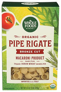 365 Pasta Pipe Rigate Organic, 16 Ounce