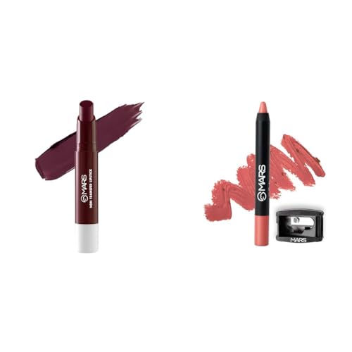 MARS Matte Super Stay LipstickLipstick for Women (2.6 gm) (18-MYSTICAL) Long Lasting Crayon Lipstick up to 12 Hours Stay (3.5 gm) (12-I Am Fierce)