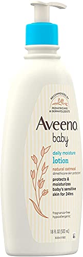 Aveeno Baby Daily Moisture Lotion For Delicate Skin Fragrance Free, 18 Oz