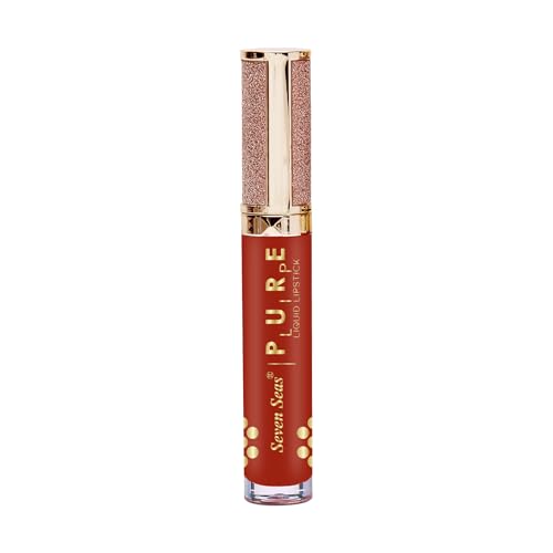 Seven Seas Pure Liquid Lipstick, Matte Finish, Purple (Roof Terracotta, 7ml)