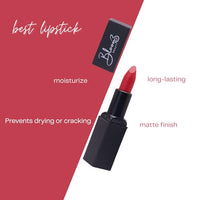 Bloom Beauty Bullet Lipstick Creamy Matte Finish Hydrating & Long-Lasting,Ruby Glaze