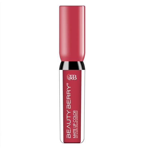 Beauty Berry Soft & Matte Waterproof Lip Color, Rich Pigment, Long Lasting Non-Transfer Liquid Lipstick With Vitamin E (Chestnut-08, 1)