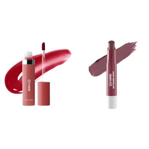 MARS Drip Lip Mist for Women (4.5 ml) (07-Pomelo Drip) Reapplication Matte Super Stay Lipstick | Up to 12 Hours Long Lasting | Smudge Proof and Waterproof Lipstick for Women (2.6 gm) (07-SURREAL)