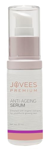 Jovees Premium Advanced Anti Ageing Serum | With Turmeric Oil, Argan Oil & vitamin E | Repairs Fine Lines & Wrinkles | Reduces Dullness | Gives Even Skin Tone | 50ML