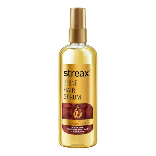 Streax Hair Serum 200ml, Vitalized with Walnut Oil, For Hair's Smoothening & Shine