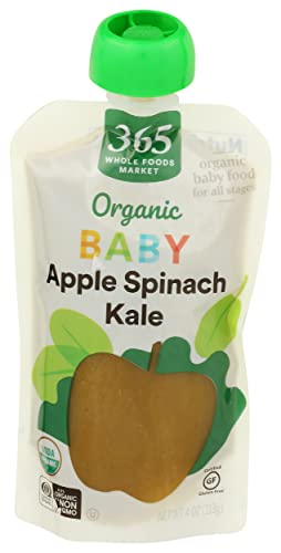365 Organic Baby Food, Apple Spinach Kale, 4 Ounce