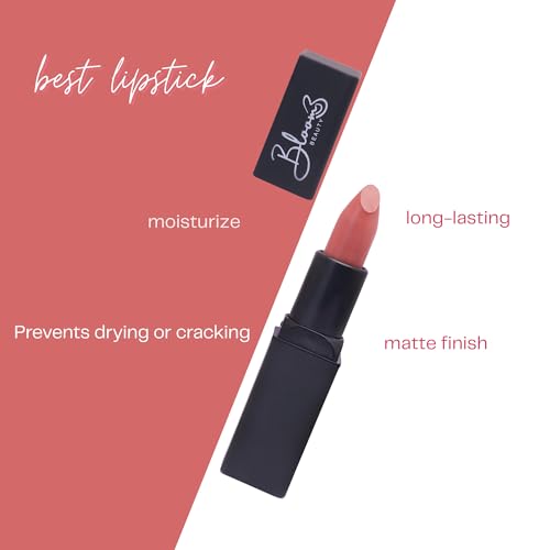 Bloom Beauty Bullet Lipstick Creamy Matte Finish Hydrating & Long-Lasting,Nude Whisper