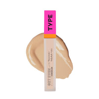 TYPE BEAUTY INC. Get Even Waterproof Concealer For Face Makeup with Vitamin C, Niacinamide & Bakuchiol | Reduces Dark Spots & Pigmentation | Crease Free | For Women & Men - Frappe (15) | 8 ML