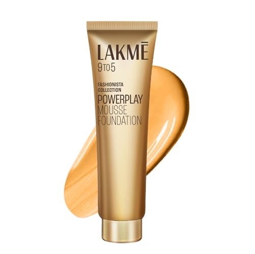 Lakmé 9 To 5 Weightless Mousse Foundation, Beige Vanilla, 25G Matte Finish, Light, All Skin Type