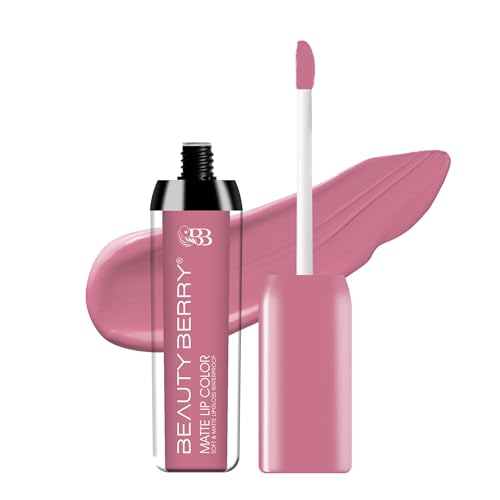 Beauty Berry Soft & Matte Waterproof Lip Color, Rich Pigment, Long Lasting Non-Transfer Liquid Lipstick With Vitamin E (Turkish Rose-29, 1)