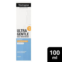 Neutrogena Ultra Gentle Daily Moisturiser SPF 15 | Glycerine based | Light Weight & Non Greasy | UVA & UVB Protection | Parabens Free | Fragrance Free | Dry & Sensitive Skin | 100ml