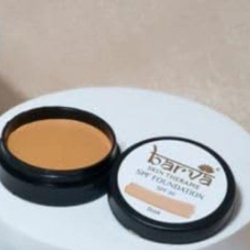 Barva SPF 50, 2 in 1 Cream Semi-Matte Foundation and Concealer, Perfect for Indian Skin Tones, 9g (Dusk)