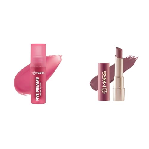 MARS Love Track Velvet Lip Tint (2.8ml) (FIVE DREAM) | Velvet Matte Finish Creamy Matte Long Lasting Lipstick for Women (3.2 gm) (20-Grapeful Ghoomar)