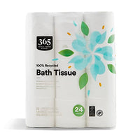 365 Bath Tissue 100% Recycled Double Roll, 260 Count, 24 Pack