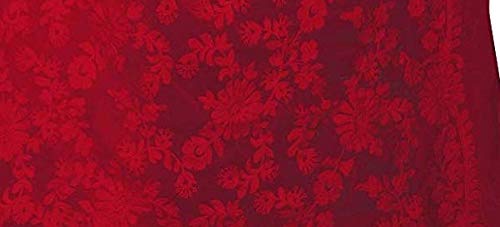 AKSHAR LLC Women's  Embroidered Chiffon Dupatta