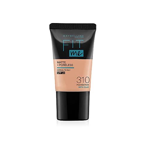Maybelline New York Liquid Full Coverage Foundation For Oily Skin oil, Matte & Poreless, Fit Me, 310 Sun Beige & New York Compact Powder, Fit Me, 310 Sun Beige, 8G, Pack Of 1