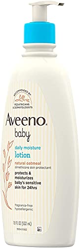 Aveeno Baby Daily Moisture Lotion For Delicate Skin Fragrance Free, 18 Oz