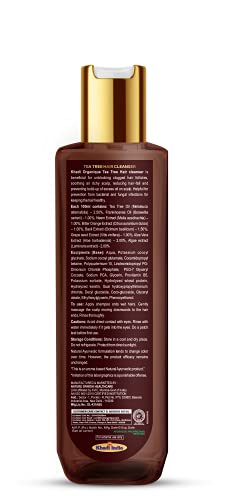 Khadi Organique Tea Tree Hair Cleanser/Shampoo for Anti Dandruff (SLS & PARABEN FREE) 200 ML