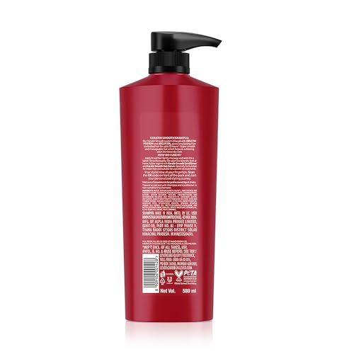 TRESemme Keratin Smooth Shampoo 580 ml|| With Keratin & Argan Oil for Straighter|| Shinier Hair - Nourishes Dry Hair & Controls Frizz|| For Men & Women (Pack of 2)