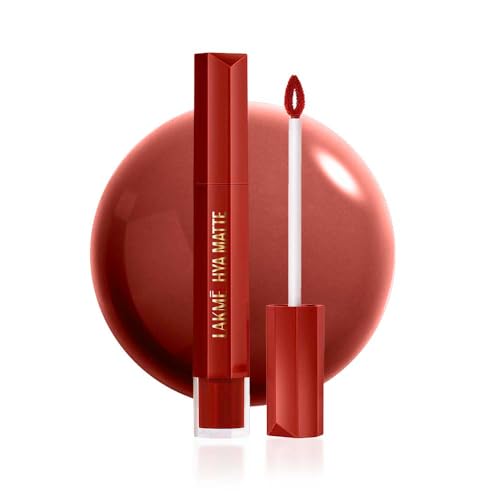Lakmé 9to5 Liquid Lipstick, Hya Matte, with Hyaluronic Acid for hydrated lips, Boss Lady Brick 3.6gm
