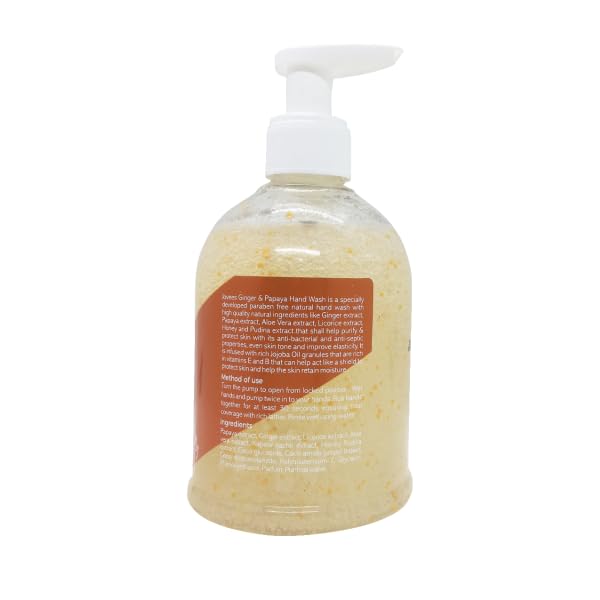 Jovees Herbal Ginger & Papaya Hand Wash With Rich Jojoba Oil Granules 300ml