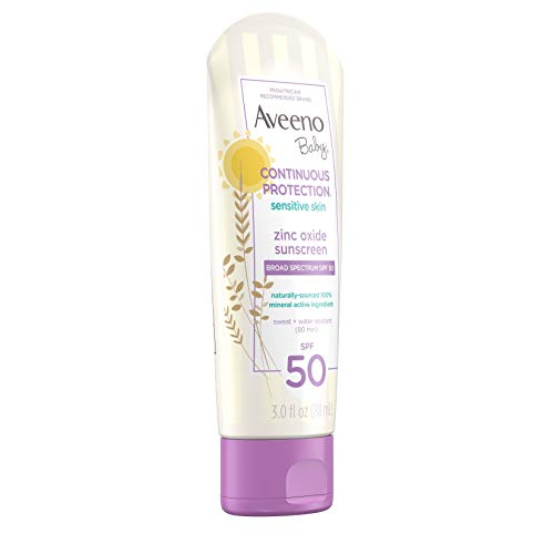 Aveeno Baby Continuous Protection Zinc Oxide Mineral Sunscreen Lotion for Sensitive Skin with, 88ml" )