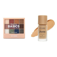 MARS 12 Shades Back to Basics Eyeshadow Palette with Free Applicator (14.4 gm) (Shade-01) High Coverage Liquid Foundation | Blemish Free & Blendable Foundation for Makeup (40ml) (SHADE-5.5)