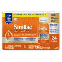 Similac 360 Total Care Sensitive Infant Formula, Ready to Feed 8 Fl. Oz., 24 Ct.