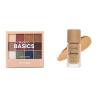 MARS 12 Shades Back to Basics Eyeshadow Palette with Free Applicator (14.4 gm) (Shade-01) High Coverage Liquid Foundation | Blemish Free & Blendable Foundation for Makeup (40ml) (SHADE-6.5)