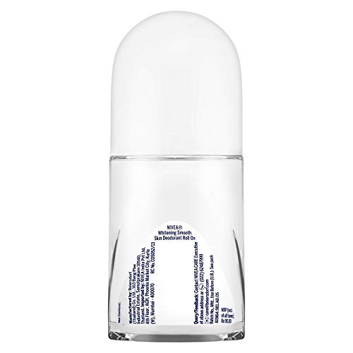 NIVEA Natural Glow Smooth Skin Deodorant Roll On for Women, 50ml (originally Whitening Smooth Skin) (Pack of 2)