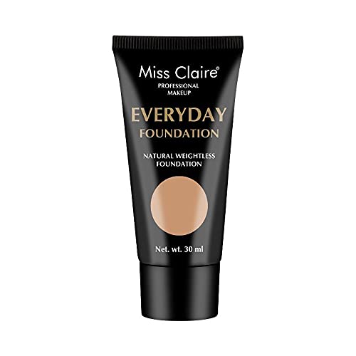 Miss Claire Professional Makeup Everyday Foundation Natural Weightless Foundation 30ml Cream (BE-01 Soft Beige)