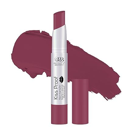 Beauty Berry Kiss Proof Non Transfer Matte Lipstick for Women, Waterproof Long Lasting Lip Crayon, Pack of 1. (On Mode -23)