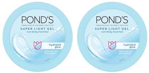 Pond's Super Light Gel Oil Free Moisturiser With Hyaluronic Acid + Vitamin E, 200 ML (Pack of 2)