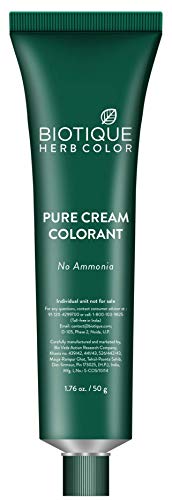 Biotique Herbcolor Conditioning Hair Colour l Ammonia Free Hair Color l 9 Organic Herbal Extracts l Natural and Healthy Shine l 50g + 110ml| Natural Black 1N (Pack of 1)