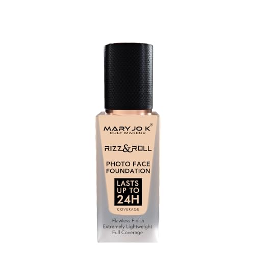 Mary Jo K Photo Face Foundation, 24H Coverage, Pure Brightening Serum, 30ml, Shade 02