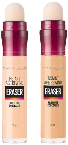 Maybelline Dark Circles and Blemish Eraser Natural Finish Full Coverage Acne Prone Skin Concealer Ivory 6 g & New York Radiant Pencil Concealer Sand 6 g