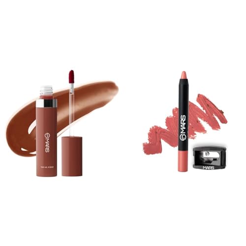 MARS Drip Lip Mist for Women (4.5 ml) (06-Cocoa Drip) Long Lasting Crayon Lipstick up to 12 Hours Stay (3.5 gm) (12-I Am Fierce)